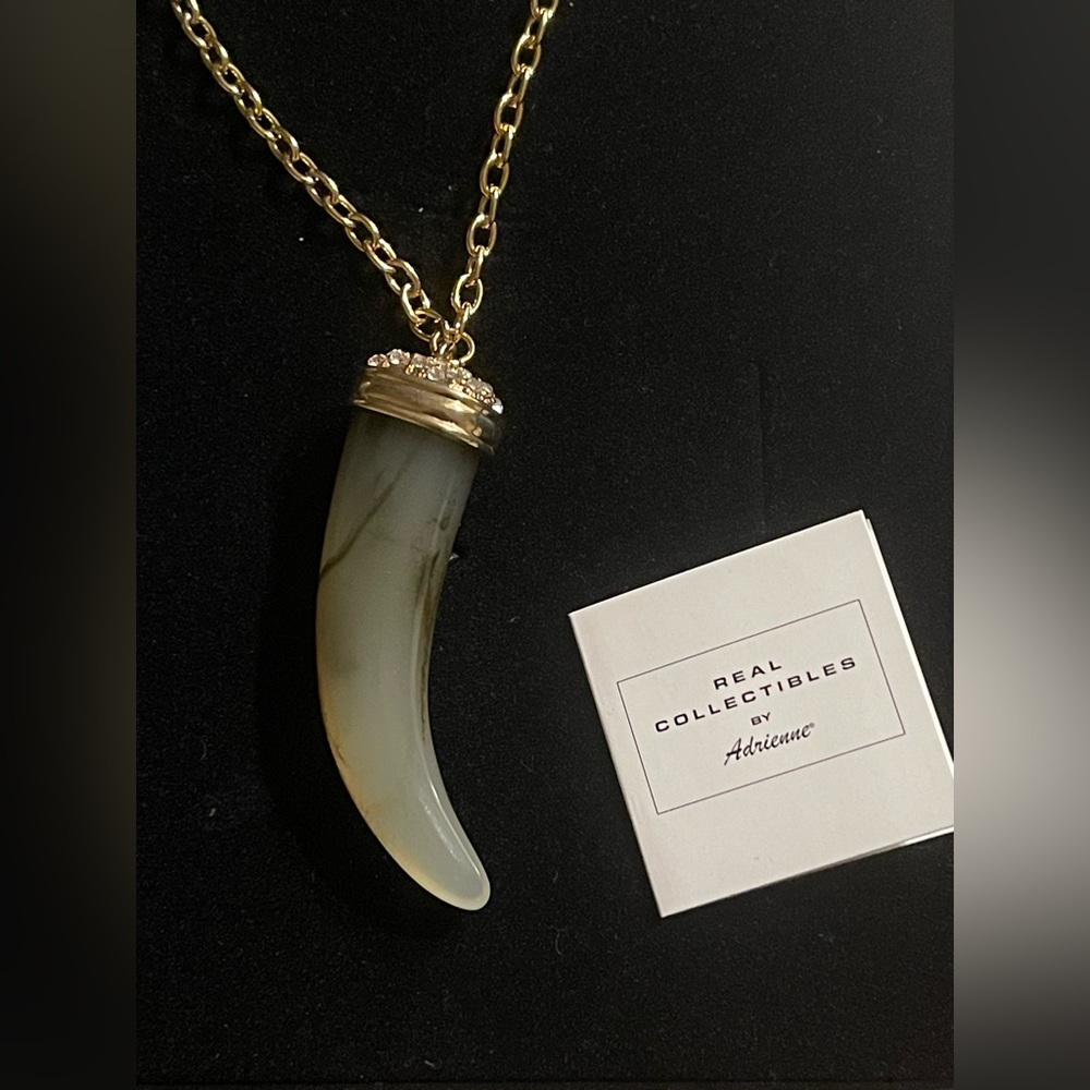 Real Collectibles by Adrienne Gold Chain with Horn Pendant - Picture 2 of 5